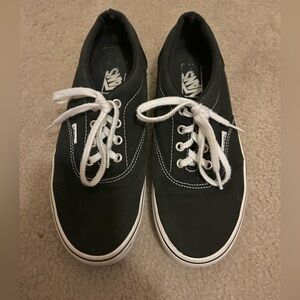 Authentic Style Cushioned Black Vans Size 8W